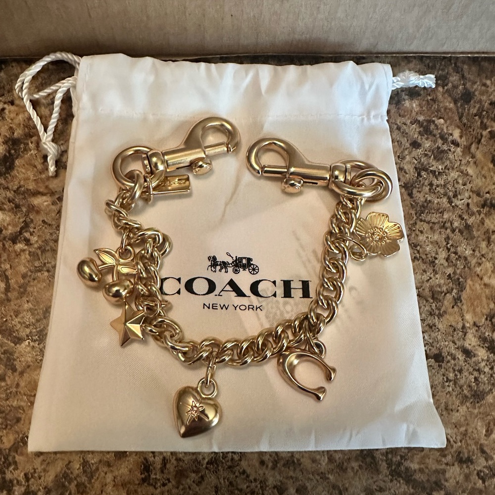 Coach Gold Charm Swagger Chain
